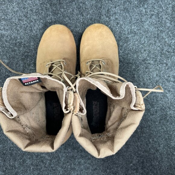 Altama Combat Boots Men's‎ Size 10R Tan Suede Tactical Vibram Outdoor Work Boots - Picture 10 of 15
